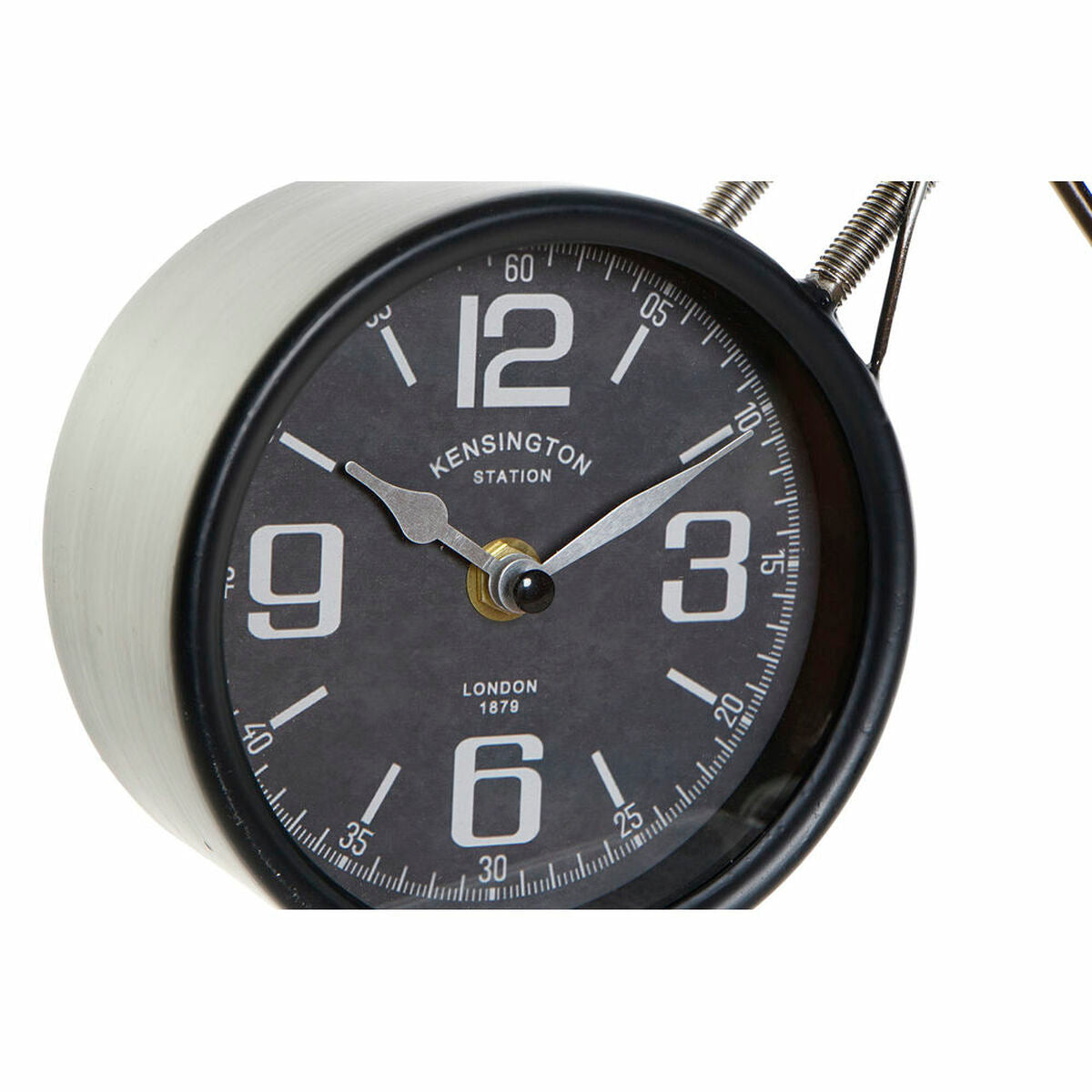 Alarm clock with 'Kensington Station' branding on a white background