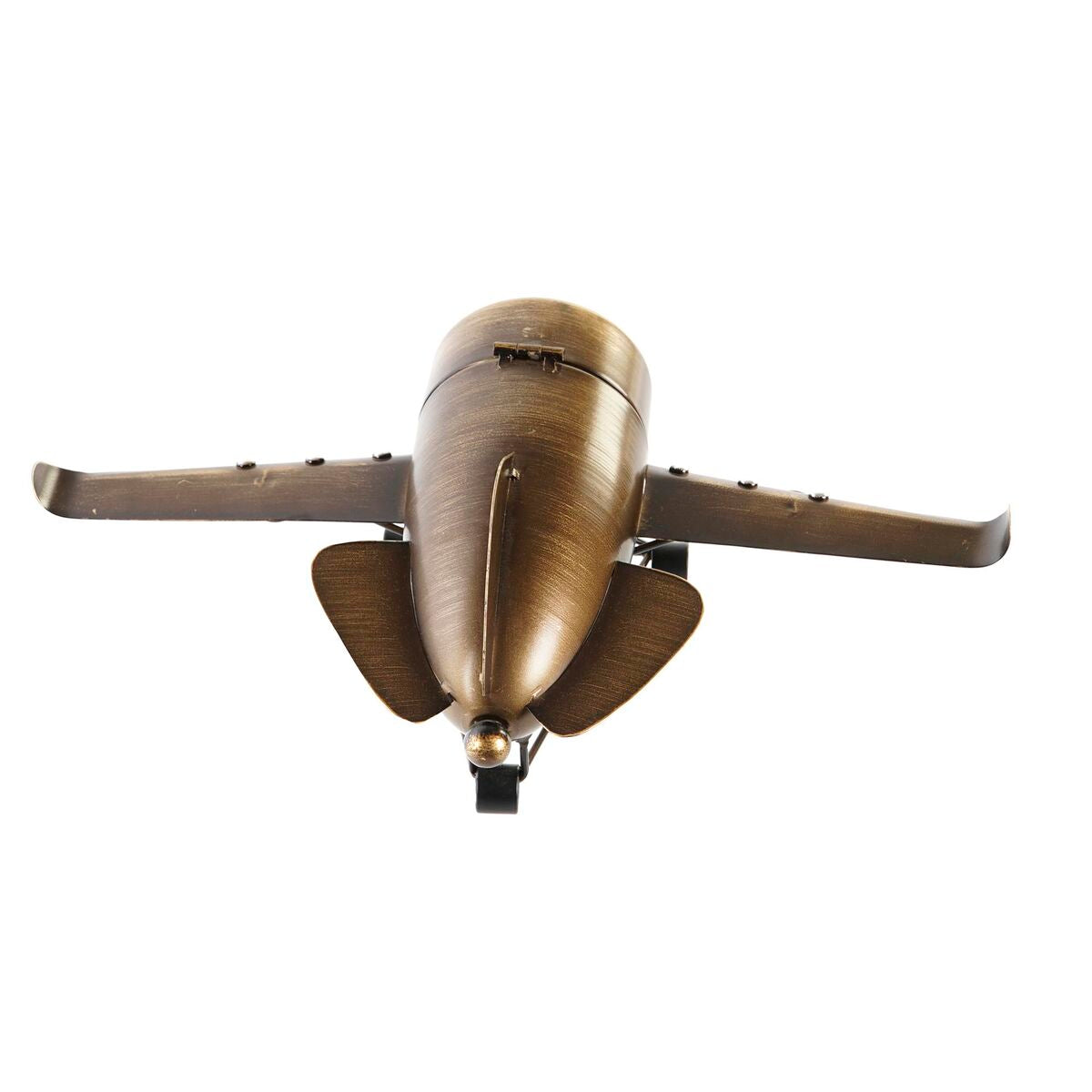 Bronze airplane model on a white background