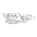 Tea Set DKD Home Decor Blue White 750 ml Dolomite (3 Units)-2