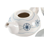 Tea Set DKD Home Decor Blue White 750 ml Dolomite (3 Units)-1