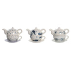 Tea Set DKD Home Decor Blue White 750 ml Dolomite (3 Units)-0