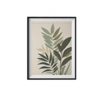 Serene Canopy Minimalist Tropical Leaf Silhouettes
