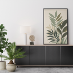Serene Canopy Minimalist Tropical Leaf Silhouettes
