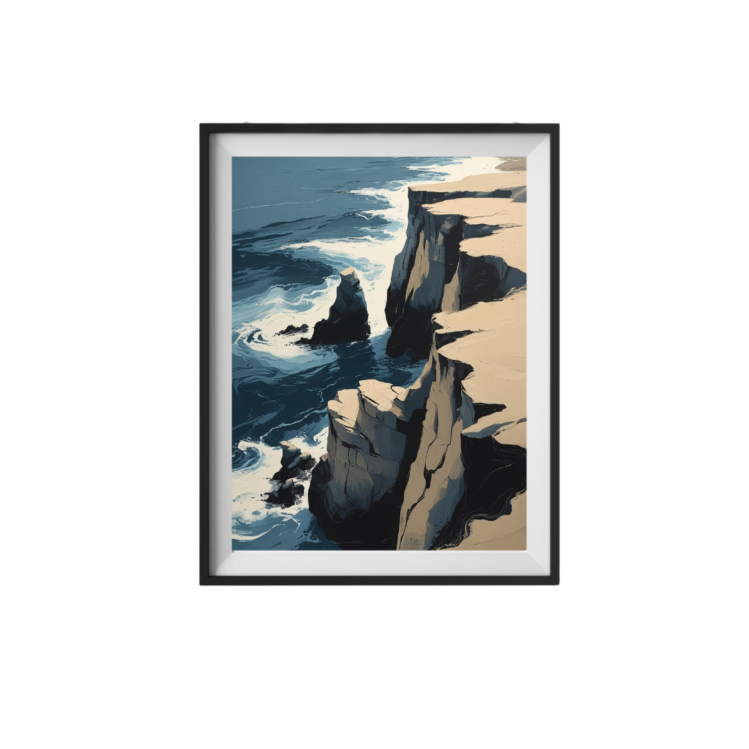 Coastal Dreams Abstract Cliffs & Ocean