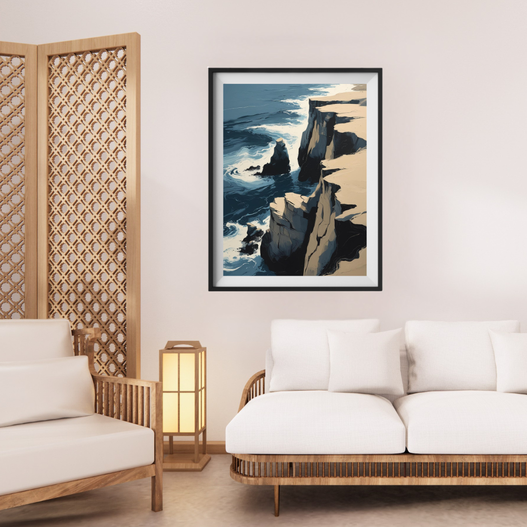 Coastal Dreams Abstract Cliffs & Ocean