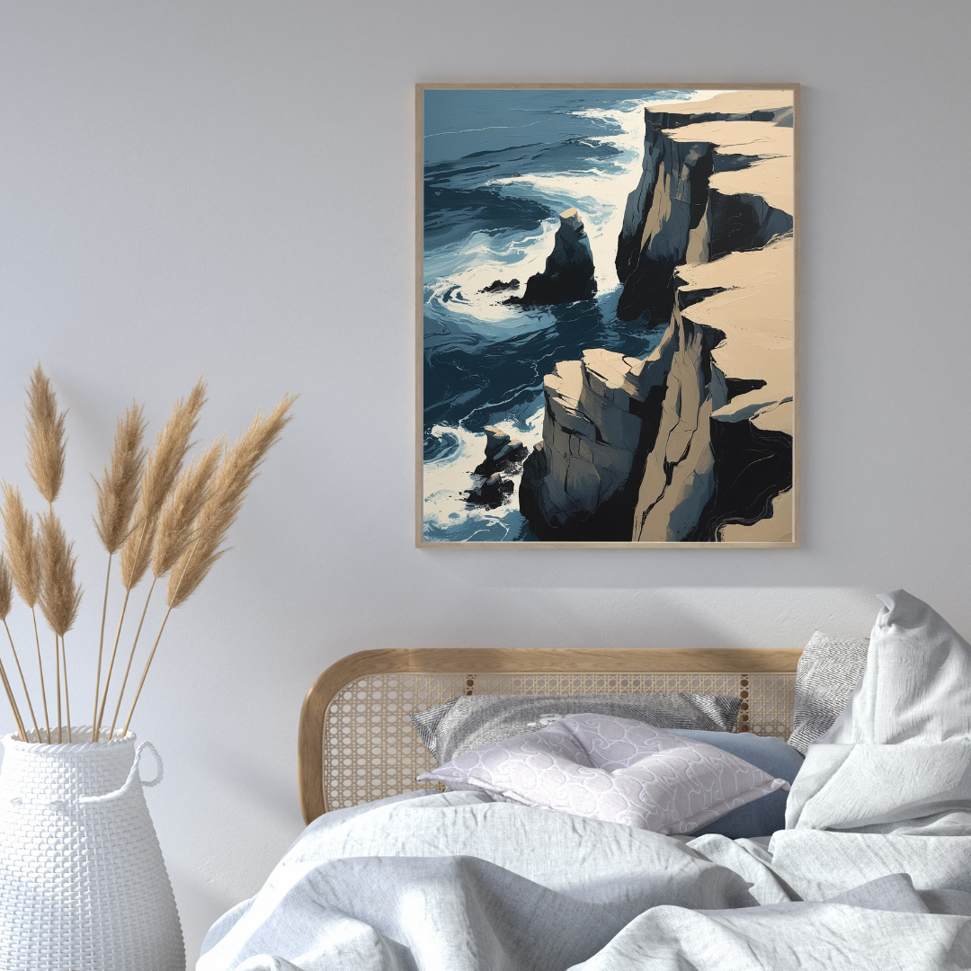 Coastal Dreams Abstract Cliffs & Ocean