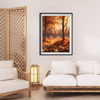 Golden Forest Autumn Nature Wall Art