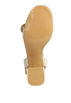 Beige sandal sole on a white background