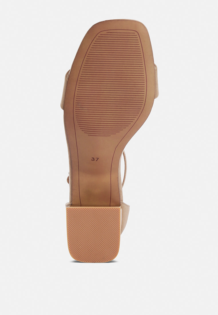 Tan sandal sole on a white background